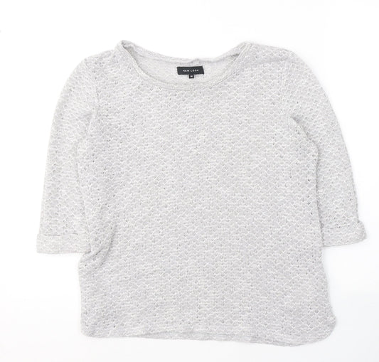 New Look Womens Grey Round Neck  Polyester Pullover Jumper Size 14