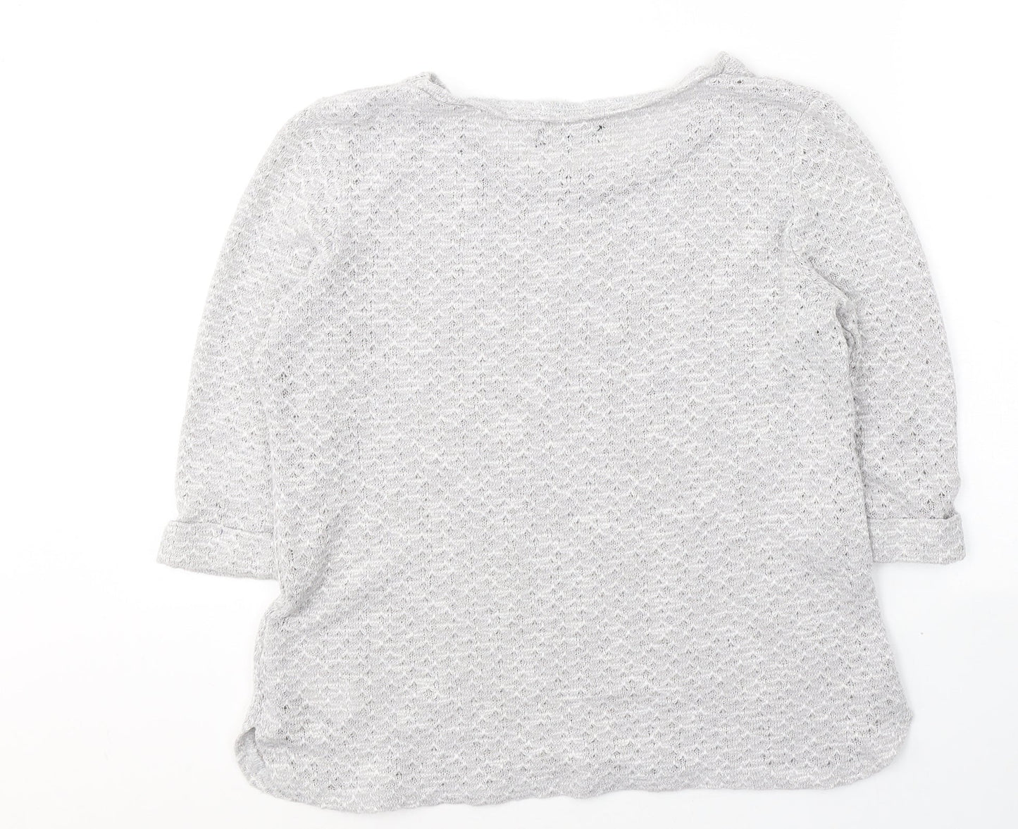 New Look Womens Grey Round Neck  Polyester Pullover Jumper Size 14