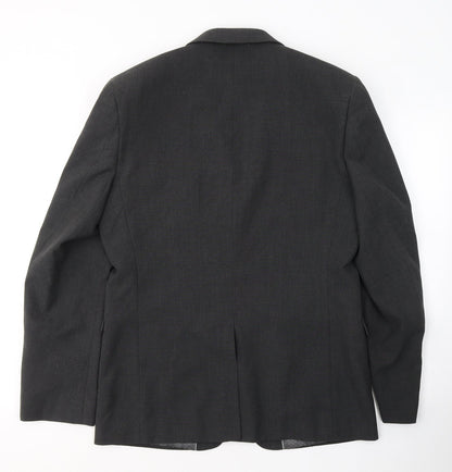 George Mens Grey  Polyester Jacket Suit Jacket Size 40