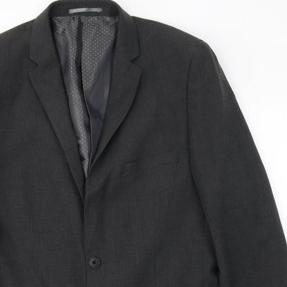 George Mens Grey  Polyester Jacket Suit Jacket Size 40