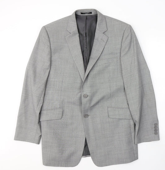 JACK REID Mens Grey  Polyester Jacket Suit Jacket Size 42