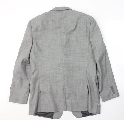 JACK REID Mens Grey  Polyester Jacket Suit Jacket Size 42