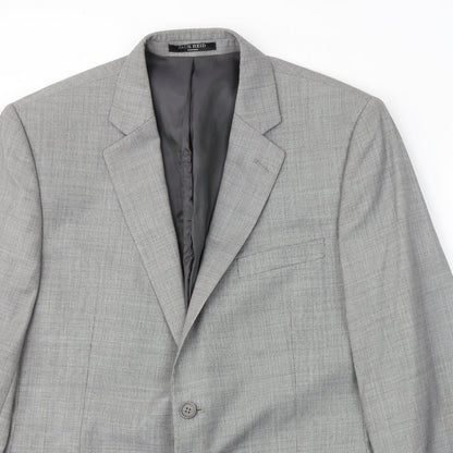 JACK REID Mens Grey  Polyester Jacket Suit Jacket Size 42