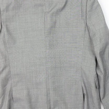 JACK REID Mens Grey  Polyester Jacket Suit Jacket Size 42