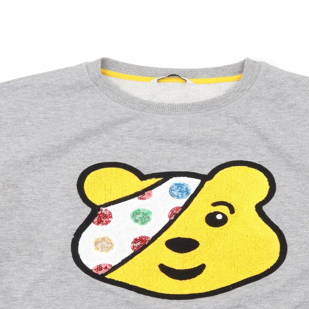 George Mens Grey  Polyester Pullover Sweatshirt Size L   - Pudsey