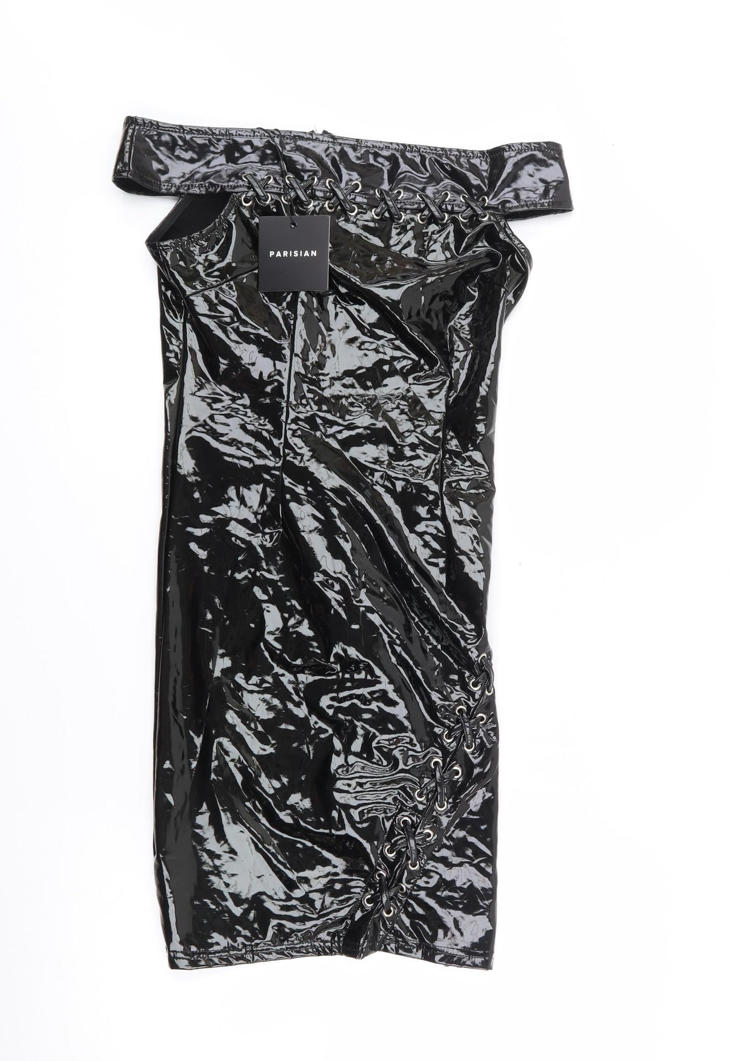 Parision Womens Black  Polyester Bodycon  Size 8  Off the Shoulder