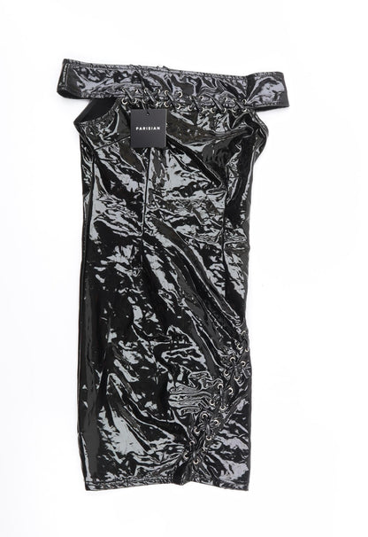 Parisian Womens Black  Polyester Bodycon  Size 8  Off the Shoulder