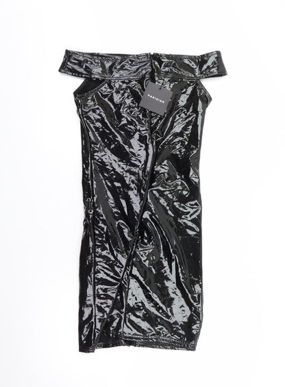 Parisian Womens Black  Polyester Bodycon  Size 8  Off the Shoulder