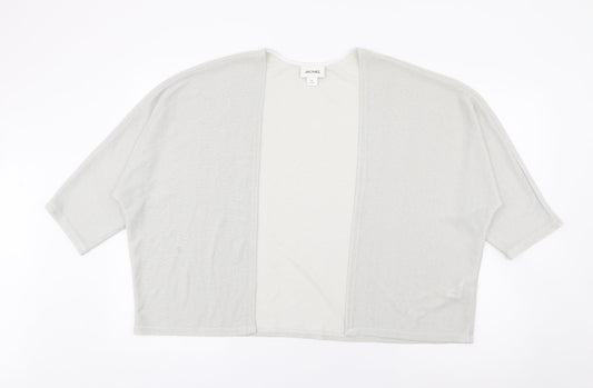 Monki Womens Silver V-Neck  Polyester Cardigan Jumper Size M