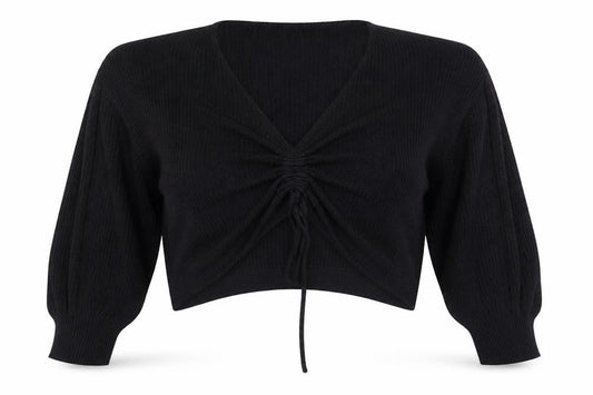 SHEIN Womens Black V-Neck  Acrylic Pullover Jumper Size XL
