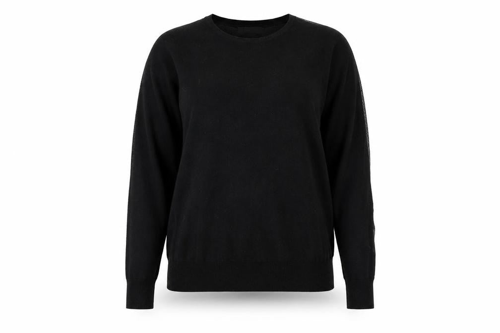 Primark Womens Black Round Neck  Polyester Pullover Jumper Size M