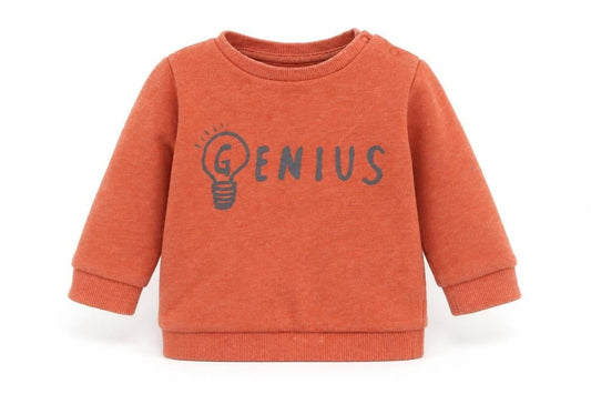 F&F Boys Orange  Cotton Jersey T-Shirt Size 3-6 Months Round Neck Snap - Sweater