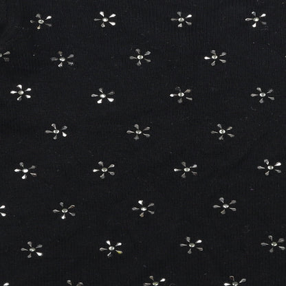 Preloved Mango Womens Black Round Neck  Polyester Pullover Jumper Size M - Label