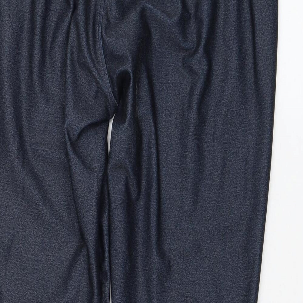 DOMYOS Womens Blue  Polyester Cropped Leggings Size 30 in L22 in Regular Pullover