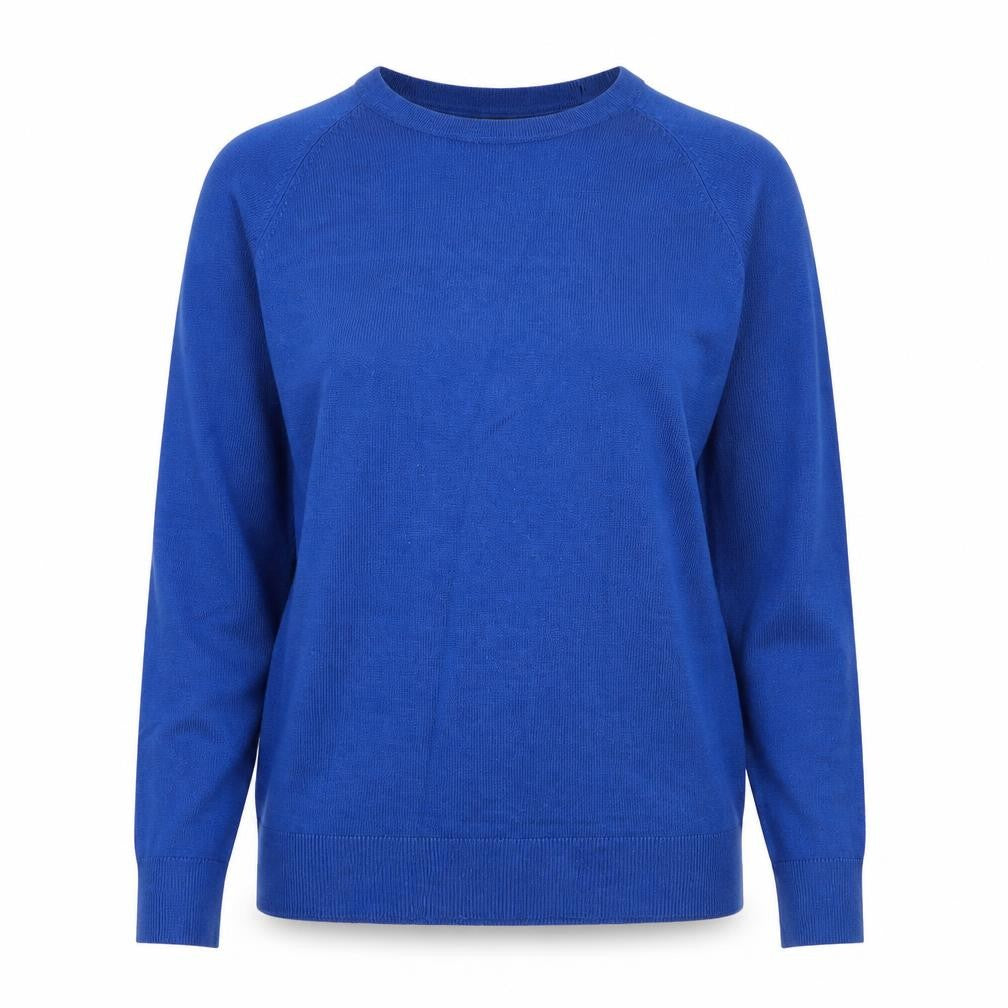 Dunnes Stores Womens Blue Round Neck  Viscose Pullover Jumper Size XS