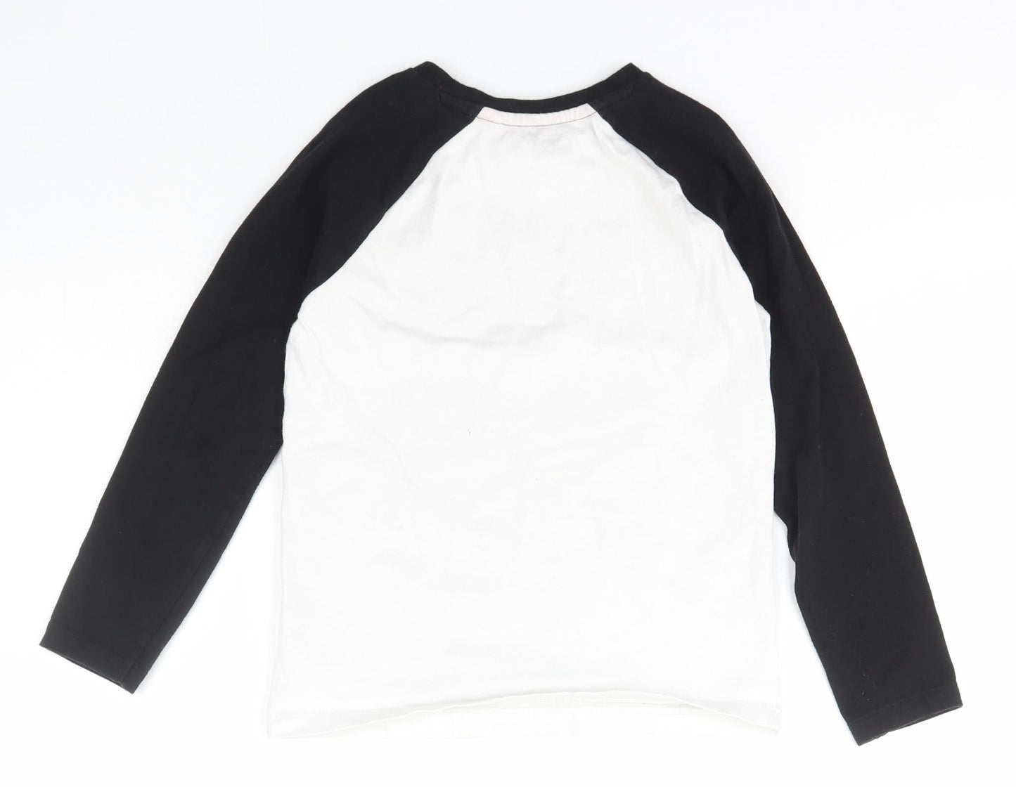 NEXT Boys White  Cotton Basic T-Shirt Size 7 Years Crew Neck Pullover - gamer