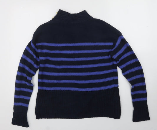 NEXT Womens Black Crew Neck  Cotton Pullover Jumper Size 8