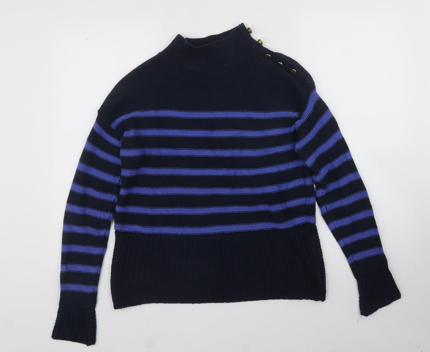 NEXT Womens Black Crew Neck  Cotton Pullover Jumper Size 8