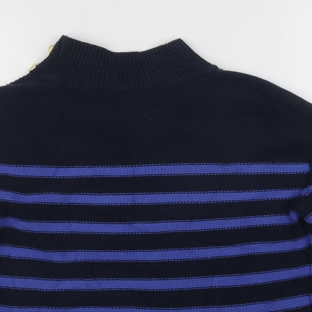 NEXT Womens Black Crew Neck  Cotton Pullover Jumper Size 8