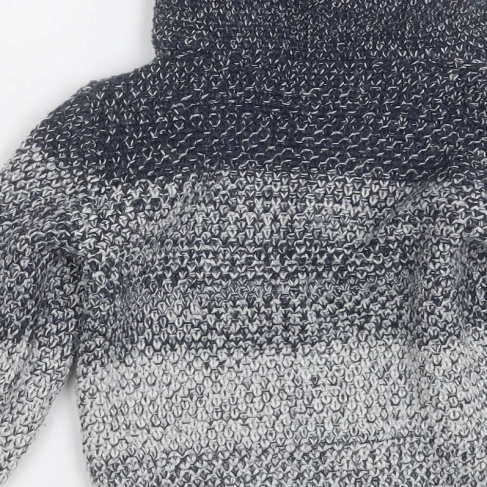 Primark Boys Grey High Neck  Cotton Pullover Jumper Size 2-3 Years