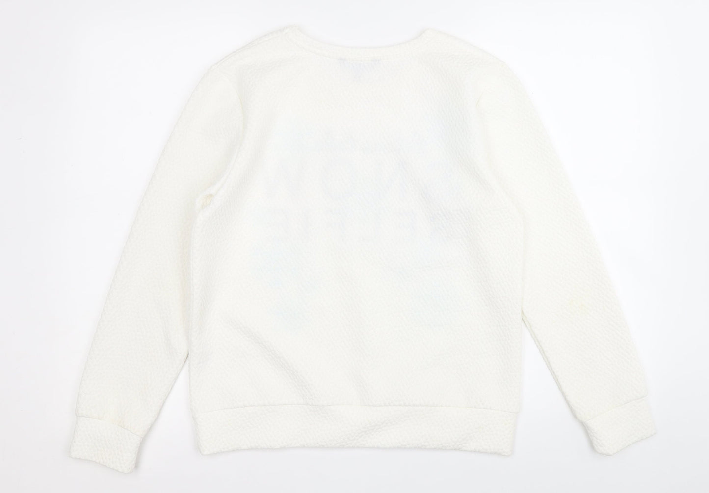 Candy Couture Girls White  Polyester Pullover Sweatshirt Size 12-13 Years   - Snow Flake