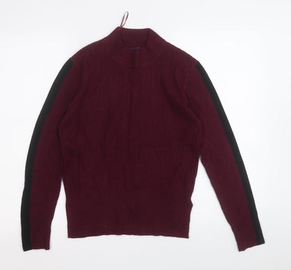 Marks & Spencer Womens Purple Round Neck  Viscose Pullover Jumper Size 14