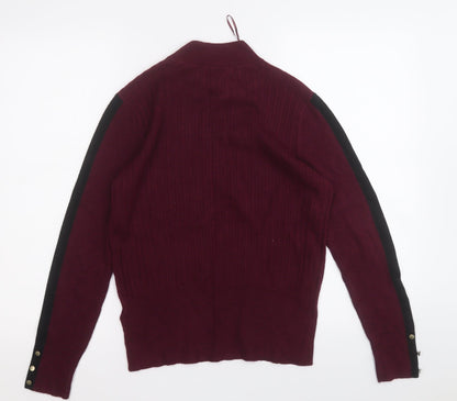 Marks & Spencer Womens Purple Round Neck  Viscose Pullover Jumper Size 14
