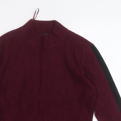 Marks & Spencer Womens Purple Round Neck  Viscose Pullover Jumper Size 14