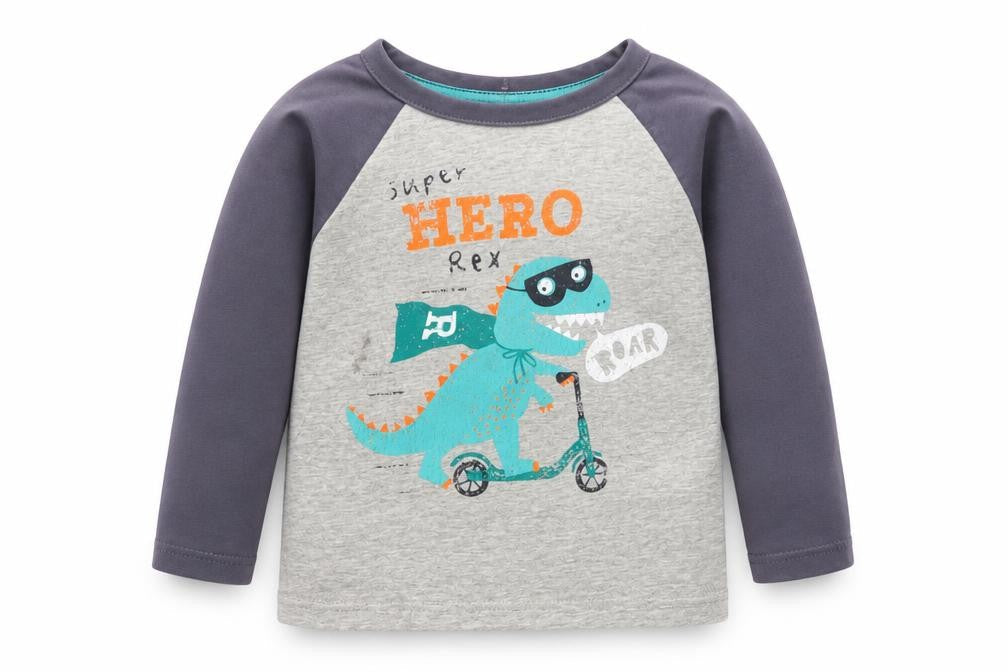 George  Grey  Cotton Basic T-Shirt Size 12 Months Round Neck  - HERO
