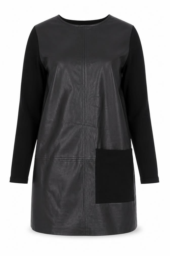 Zara Knit Womens Black  Polyester Shift  Size S  Round Neck