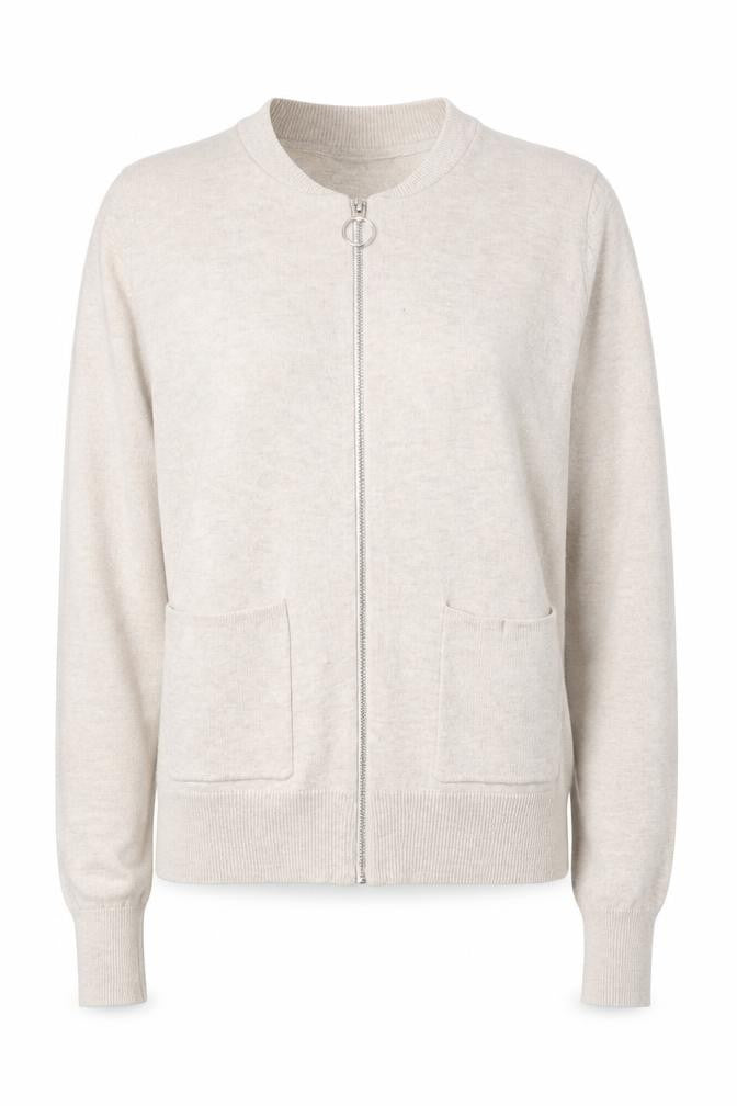 Red Herring Womens Beige Scoop Neck  Viscose Cardigan Jumper Size 14