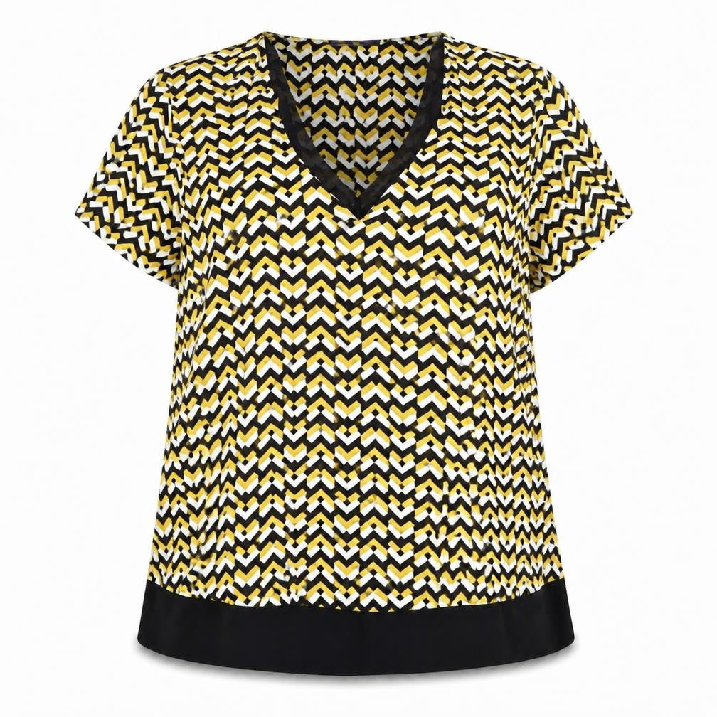 Marks & Spencer Womens Gold  Viscose Basic Blouse Size 18 V-Neck
