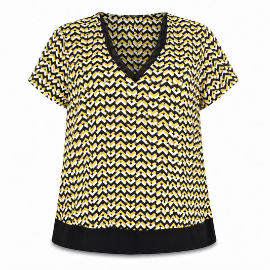Marks and Spencer Womens Gold  Viscose Basic Blouse Size 18 V-Neck