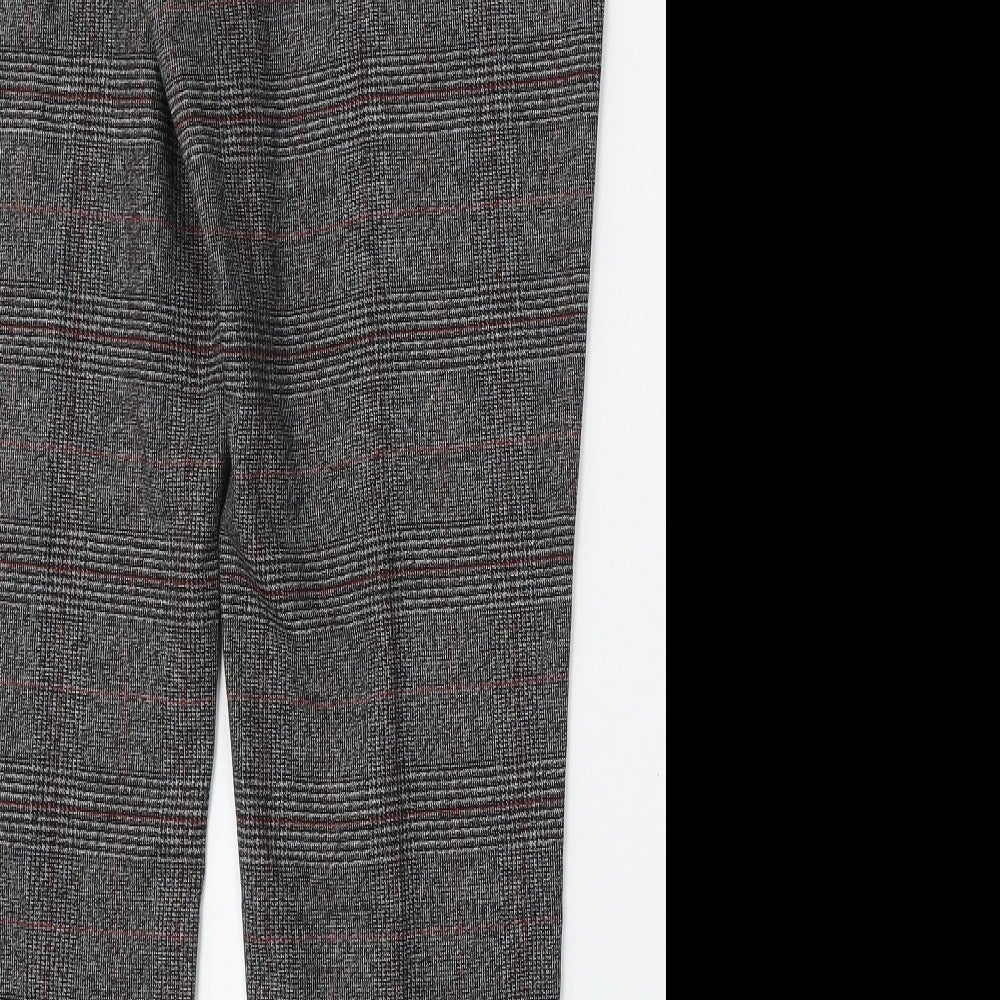 Gerry Weber Womens Multicoloured Plaid Polyester Trousers  Size 16 L28 in Regular Button