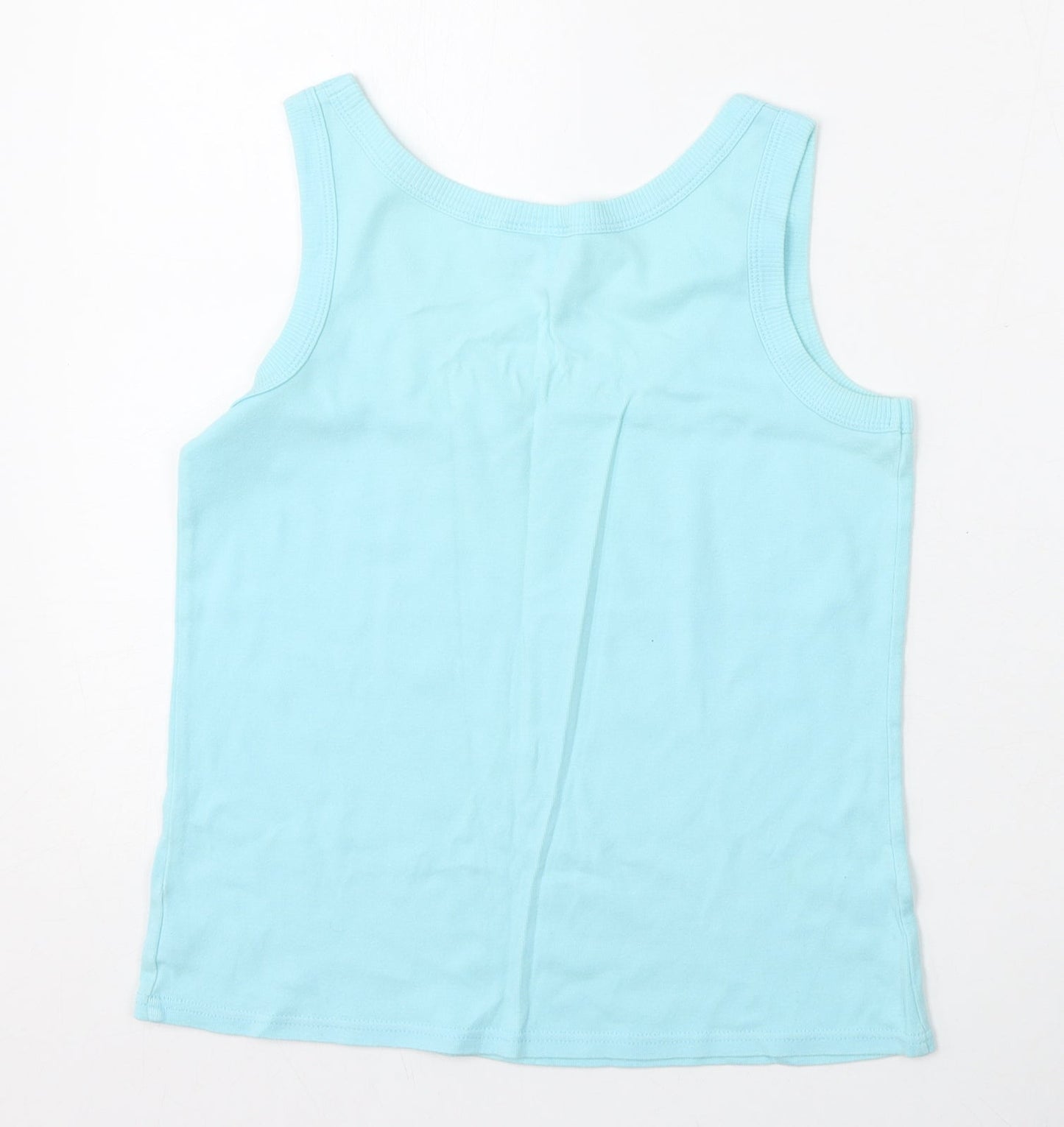 NEXT Womens Blue  Cotton Basic Tank Size 12 Round Neck