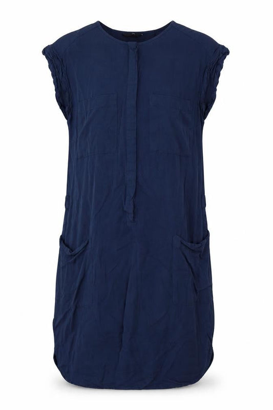 H&M Womens Blue  Viscose Pencil Dress  Size 10  Round Neck