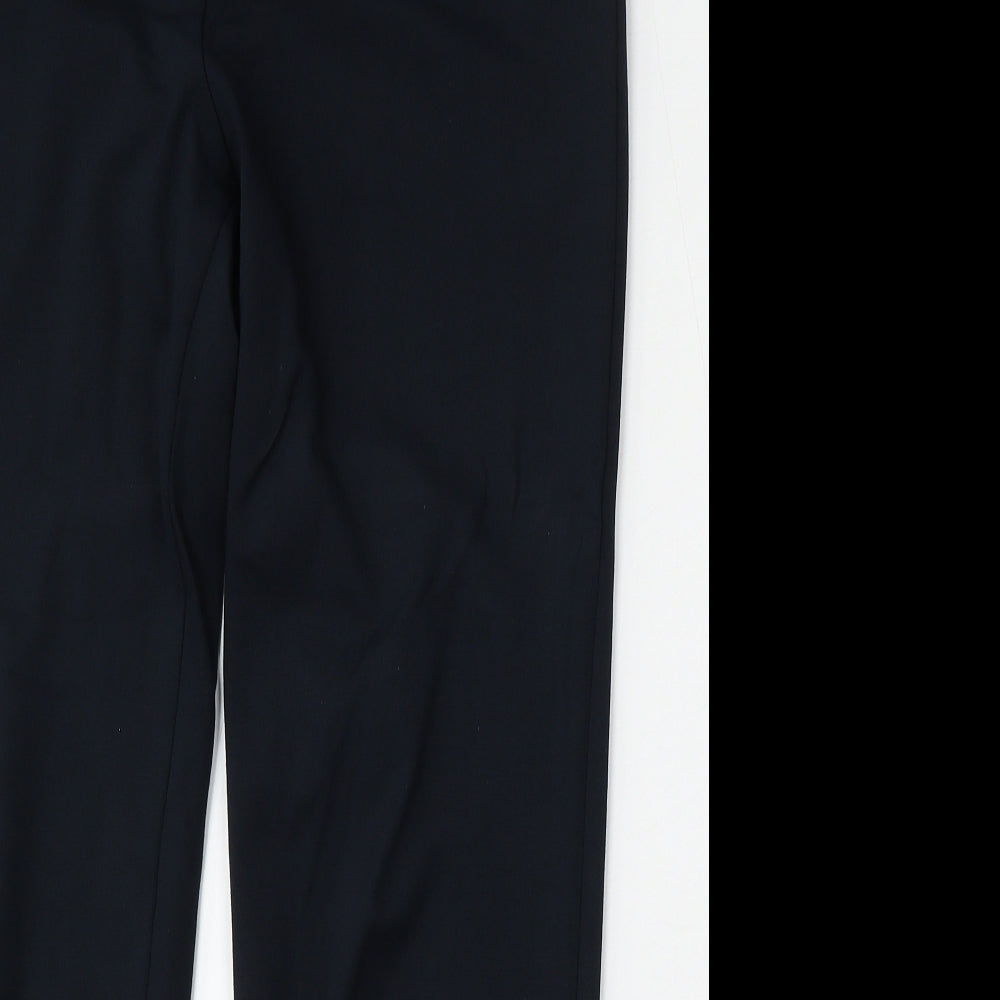 Marks and Spencer Womens Blue  Viscose Trousers  Size 12 L27 in Regular