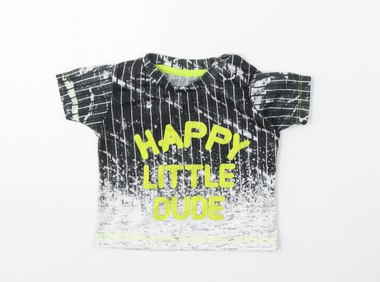 Primark  Multicoloured  Polyester Basic T-Shirt Size 0-3 Months Round Neck