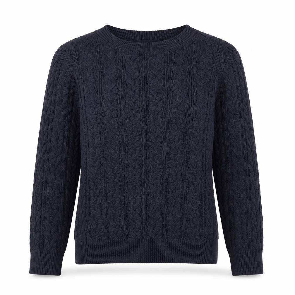 H&M Womens Blue Round Neck  Cotton Pullover Jumper Size S