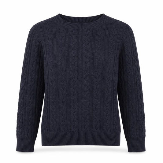 H&M Womens Blue Round Neck  Cotton Pullover Jumper Size S