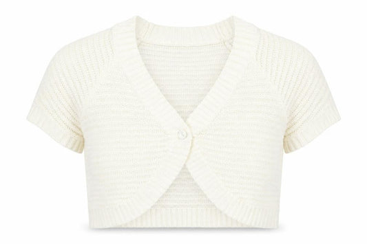 Bonmarché Womens Ivory V-Neck Acrylic Cardigan Jumper Size L