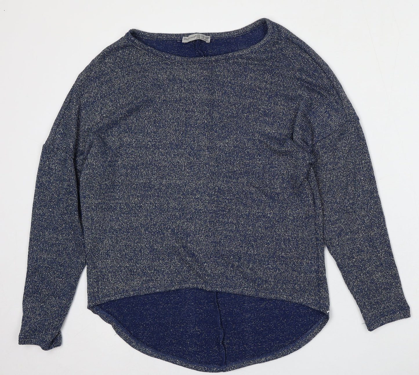 Atmosphere Womens Blue Round Neck  Viscose Pullover Jumper Size 10