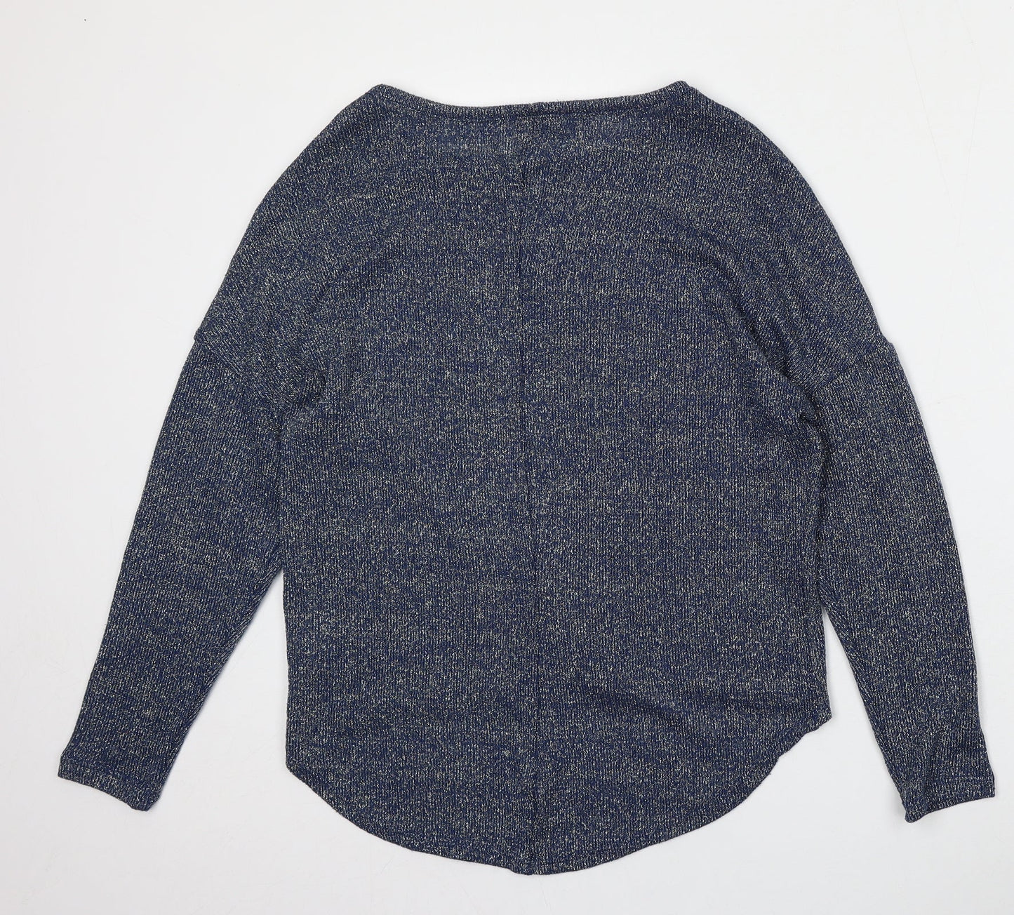 Atmosphere Womens Blue Round Neck  Viscose Pullover Jumper Size 10