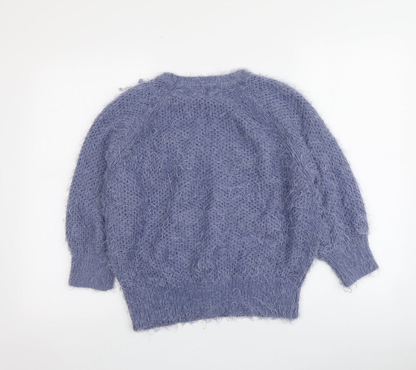 Dorothy Perkins Womens Purple Round Neck  Acrylic Pullover Jumper Size 12