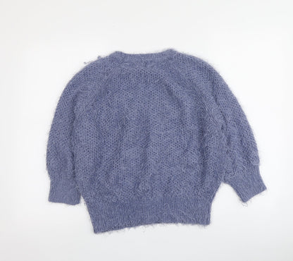 Preloved Dorothy Perkins Womens Purple Round Neck  Acrylic Pullover Jumper Size 12 - Back