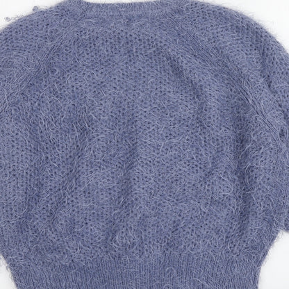 Preloved Dorothy Perkins Womens Purple Round Neck  Acrylic Pullover Jumper Size 12 - Label