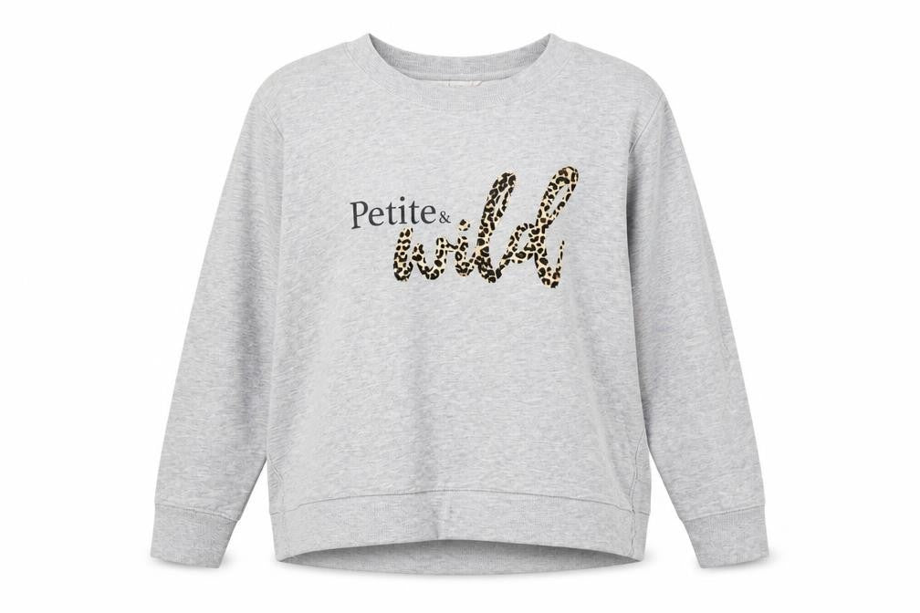 TU Womens Grey Animal Print Cotton Pullover Sweatshirt Size 20