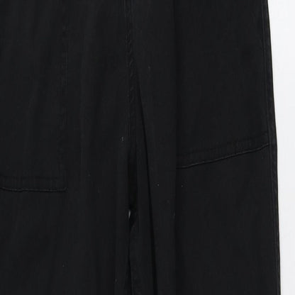Topshop Womens Black  Lyocell Trousers  Size 34 L24 in Regular