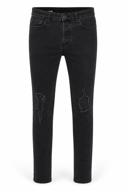 Topman Mens Black  Cotton Skinny Jeans Size 32 in L29 in Regular Zip