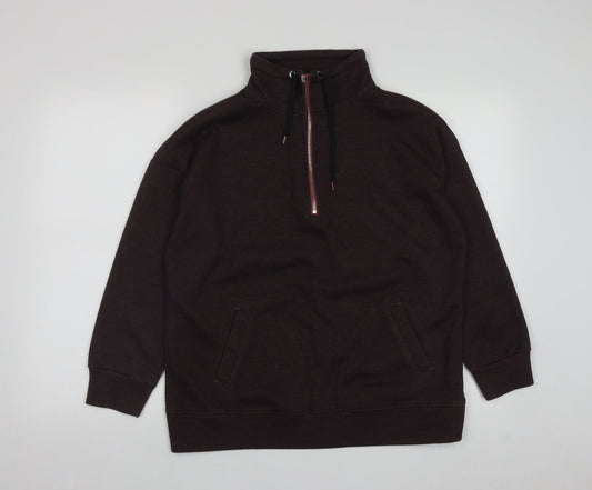 Primark Womens Red  Polyester Pullover Sweatshirt Size XS  Zip